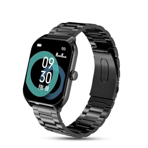 PunnkFunnk H18 Pro Smartwatch for Men & Women | 2.01" HD TFT Display | Bluetooth Calling | Heart Rate & SpO2 Monitor | Long Battery Life | IP67 Fitness Watch with Multiple Sports Modes- (Metal Black) - Image 1