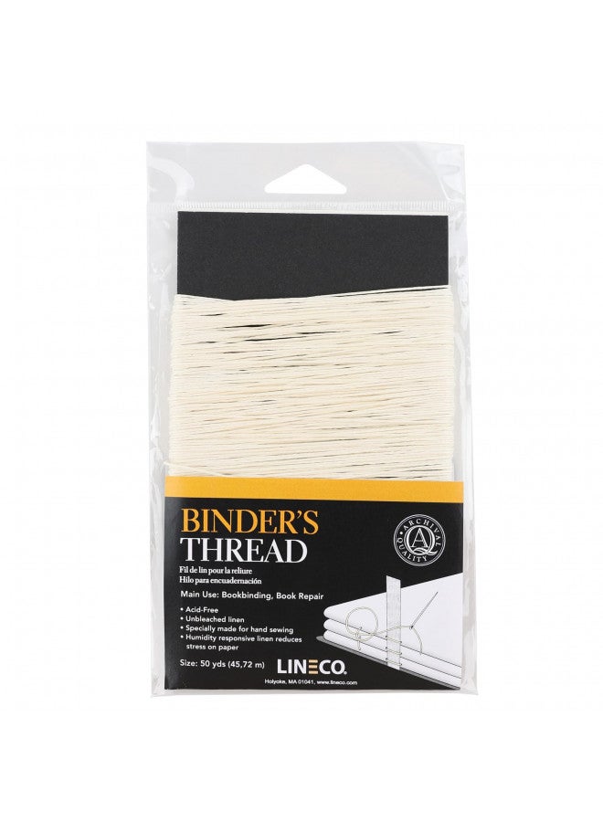 Lineco, Binding Thread 50 Yards, Acid-Free, for Bookbinding Hand Sewing, Beige - Image 1