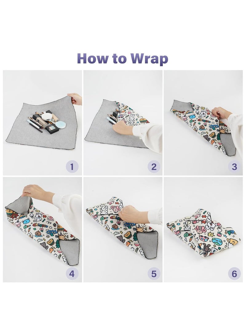 حقيبة مكياج من القماش السحري اللاصق الذاتي | حقيبة تجميل محمولة للسفر | غلاف واقي متعدد الاستخدامات للإلكترونيات وعدسات الكاميرا وغطاء اللابتوب - Image 5