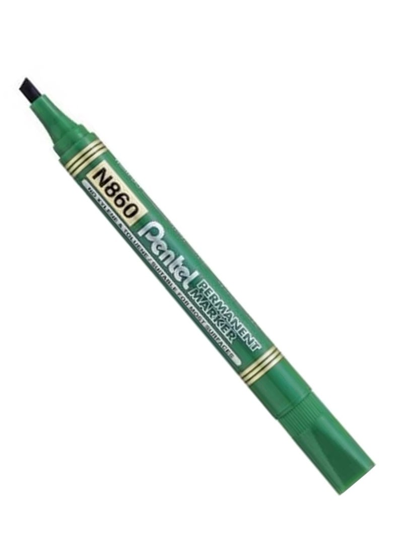 Pentel 4-Piece Permanent Marker Chisel Tip Green Ink - Image 2