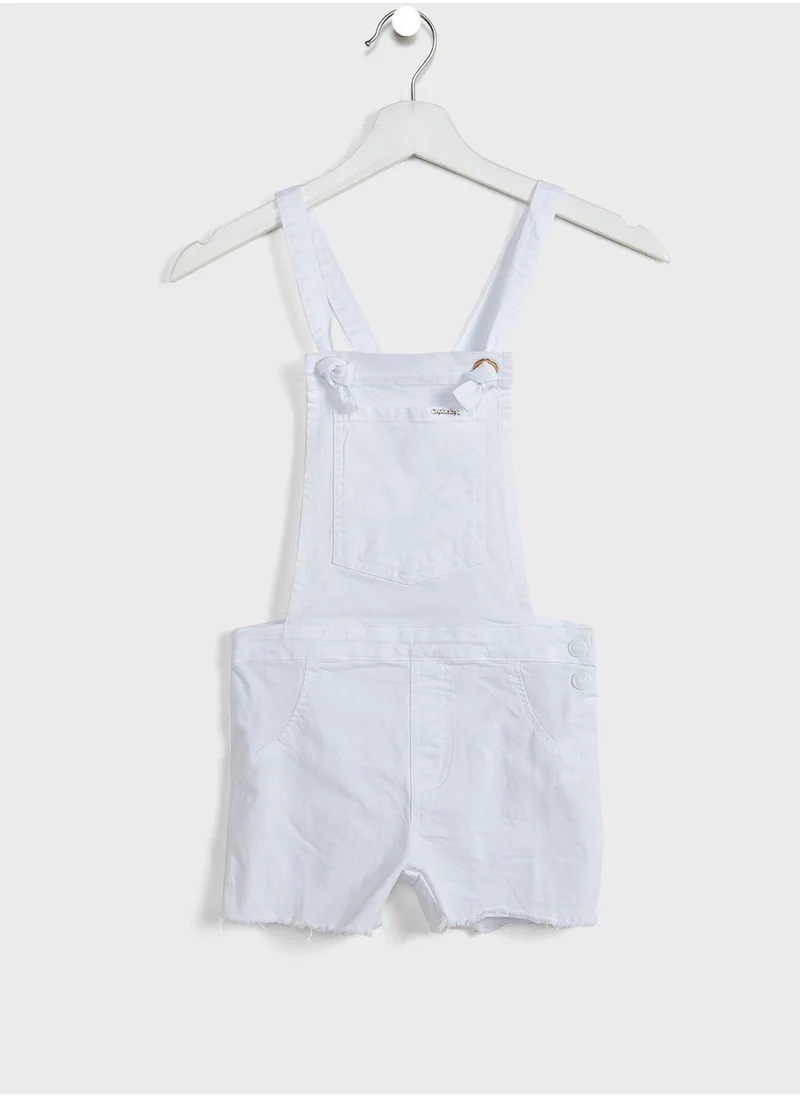 Up Baby Kids Denim Playsuit