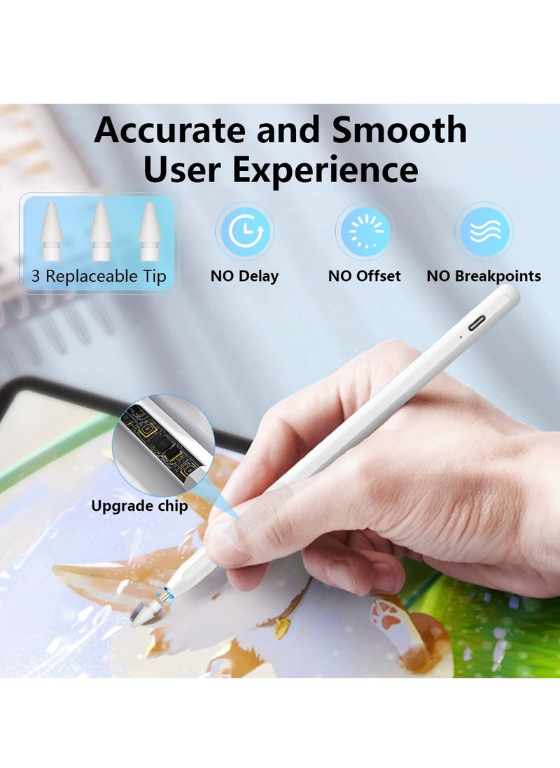Necomi - Stylus Pen for iPad, Pencil for iPad 2018 or Later, High Tilt Sensitivity, Palm Rejection, Fast Charging, Power Display,Compatible with iPad Pro 11/12.9/13 inches, iPad Mini, iPad, iPad Air - Image 1