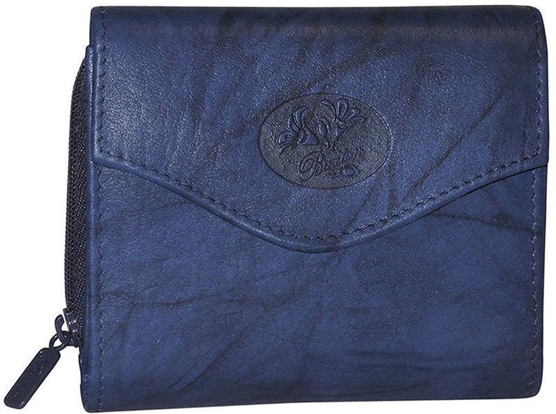 Buxton Womens Leather Heiress French Purse Wallet (Navy) - Image 3