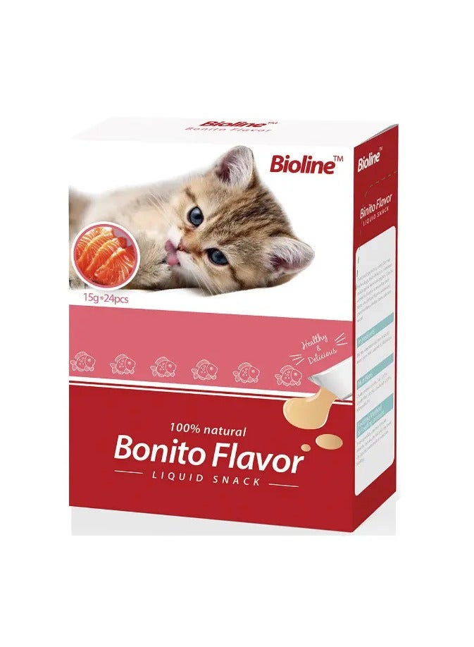 بايولاين مكافآت بيولاين للقطط ١٥ جم × ٢٤ [نكهة - بونيتو]
