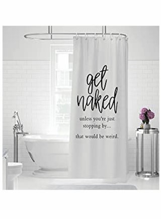 Shower Curtain Bathroom Waterproof Anti-Mold Modern Minimalist Fashion Curtain Privacy Curtain Quotes Inspirational with 12 Pack Plastic Hooks (65''W x 70''L  White)✅Size - The standard size is a - pzsku/ZB51B5EE5FB646A0F5295Z/45/_/1697101154/921851b2-9971-42b3-84a1-991a7d717f03
