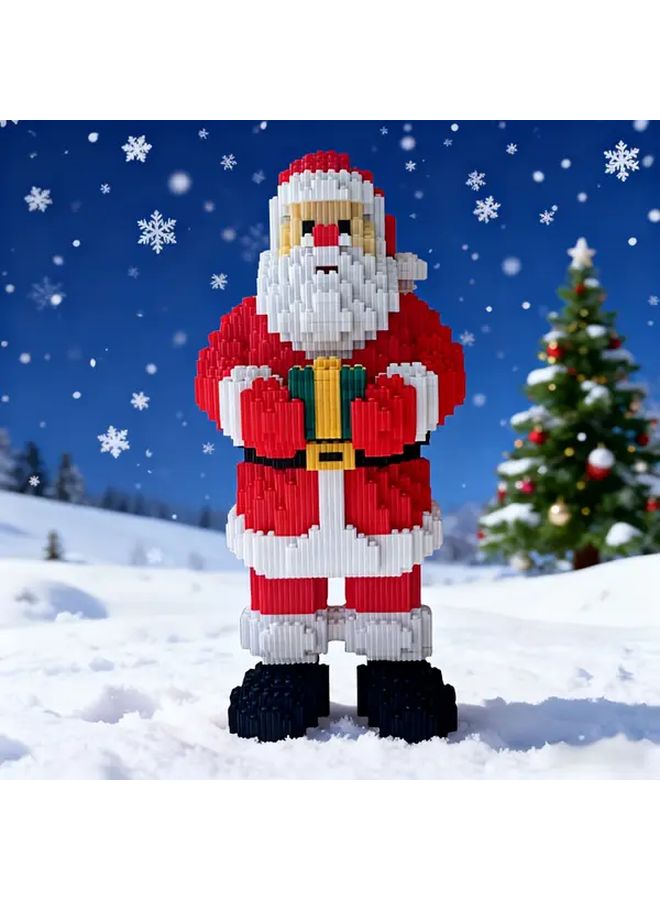 2500 Pcs Red Santa Claus Building Blocks 3D Model Craft Toy Holiday Gift - Image 4