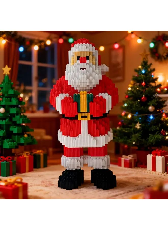 2500 Pcs Red Santa Claus Building Blocks 3D Model Craft Toy Holiday Gift - Image 2