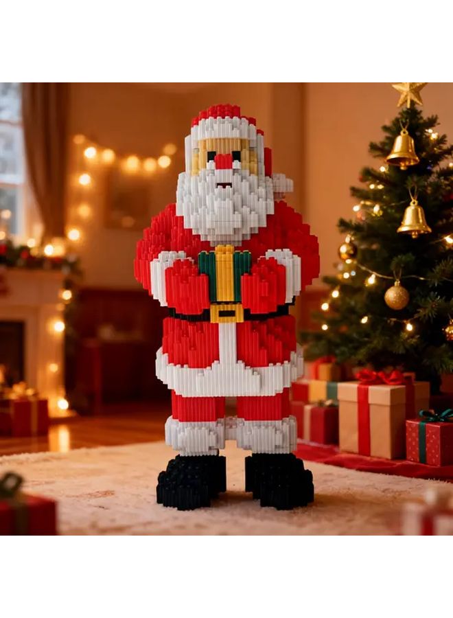 2500 Pcs Red Santa Claus Building Blocks 3D Model Craft Toy Holiday Gift - Image 3
