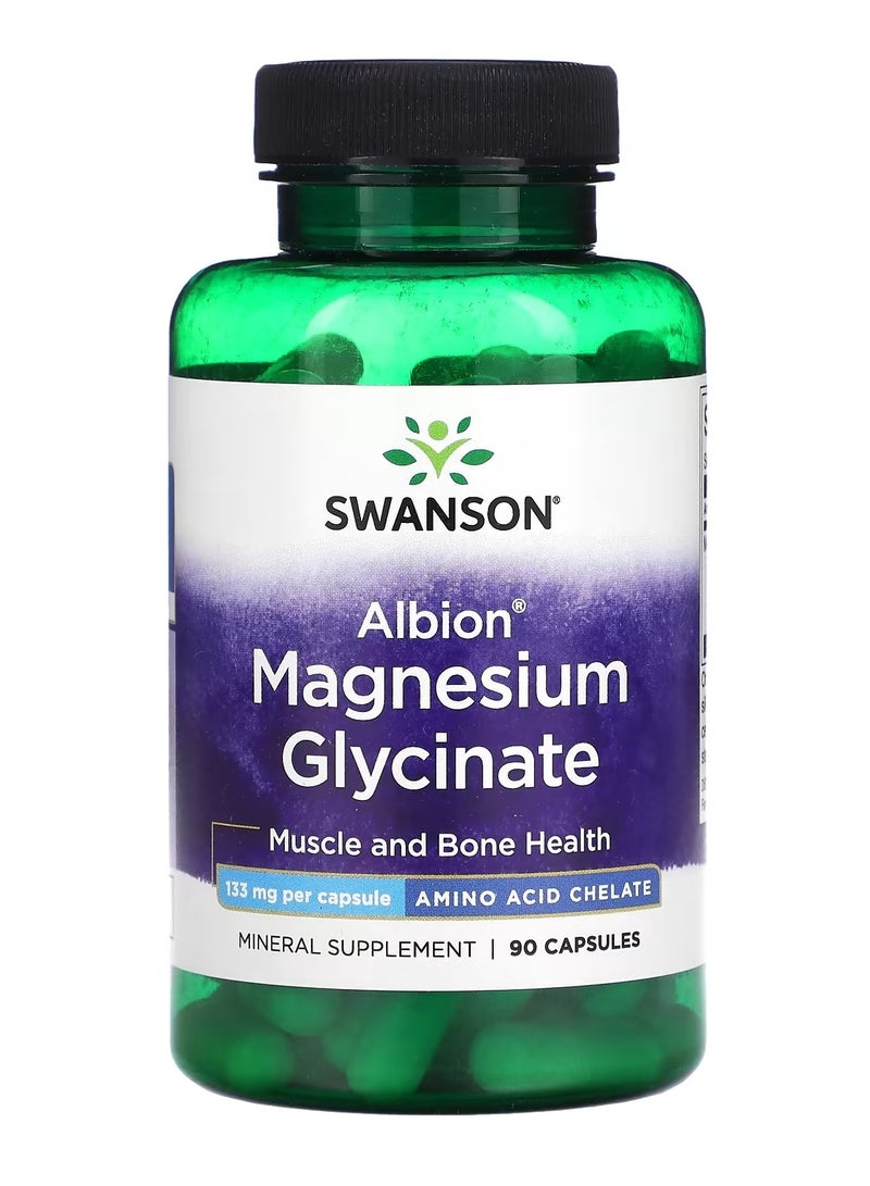 SWANSON Magnesium Glycinate Mineral Supplement 90 Capsules