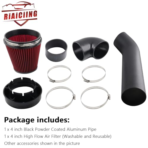RiAiCiING 4'' LS Swap Cold Air Intake kit Compatible with LS1 LS2 LSX LQ4 LQ9 Restomod A-Body G-Body Camaro Chevelle GTO Monte Carlo Caprice - Image 4