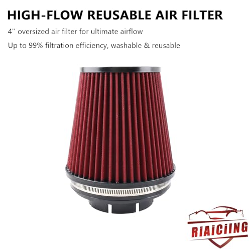 RiAiCiING 4'' LS Swap Cold Air Intake kit Compatible with LS1 LS2 LSX LQ4 LQ9 Restomod A-Body G-Body Camaro Chevelle GTO Monte Carlo Caprice - Image 5