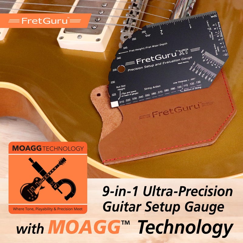 FretGuru XT Guitar String Action Gauge â€“ Pro Fret Rocker, Bridge & Pickup Spacing Ruler, Advanced Ultra-Precision, MOAGGâ„¢ Technology â€“ Guitar Setup Tool for Luthiers with Fret Height/Fret Wear Checker - Image 2