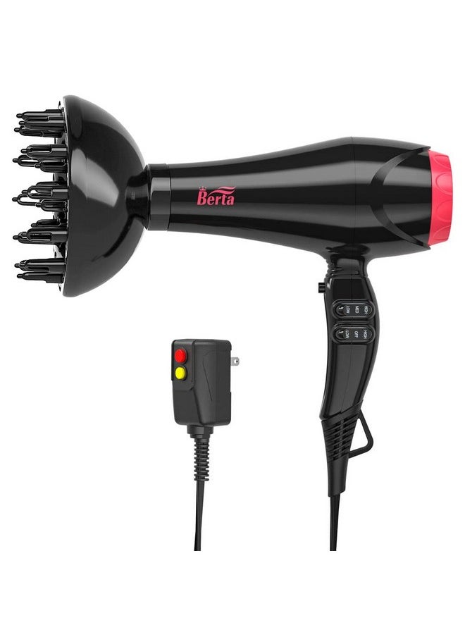 1875W Hair Dryer Ionic Frizz Control Fast Drying Blow Dryer Professional Hairdryer 2 Speed And 3 Heat Settings Concentrator & Diffuser Cool Shot（Black） - pzsku/ZB51B8DFA16BCB5BA8F32Z/45/_/1719075463/4a9b0ac3-9ef4-41f0-a411-c1e5c7b5747d