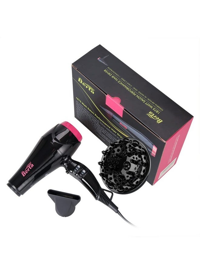 1875W Hair Dryer Ionic Frizz Control Fast Drying Blow Dryer Professional Hairdryer 2 Speed And 3 Heat Settings Concentrator & Diffuser Cool Shot（Black） - pzsku/ZB51B8DFA16BCB5BA8F32Z/45/_/1719075464/ac75e8b4-a3d2-4126-94a7-d884ee85982a