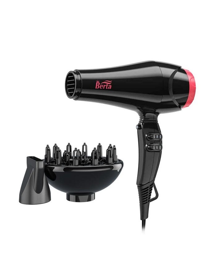 1875W Hair Dryer Ionic Frizz Control Fast Drying Blow Dryer Professional Hairdryer 2 Speed And 3 Heat Settings Concentrator & Diffuser Cool Shot（Black） - pzsku/ZB51B8DFA16BCB5BA8F32Z/45/_/1719075465/32caaf9e-413d-4d71-b9bb-ef4c171fc7ef