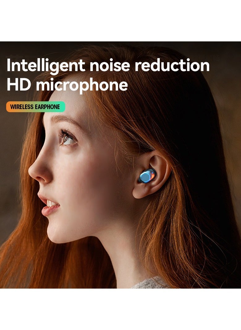 Applexdop Bluetooth Headphones, Bluetooth 5.3 Wireless HIFI Music Earbuds, Gaming Earbuds - White  - Image 4
