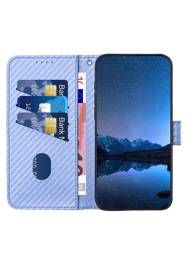 اس-توب جراب هاتف Honor 300 Pro / Honor 300 Ultra YX0070 مصنوع من ألياف الكربون ومشبك من الجلد مع حبل - Image 3