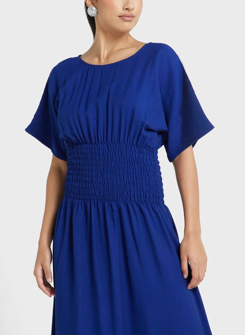 hayas closet Cobalt Smocked Maxi Dress