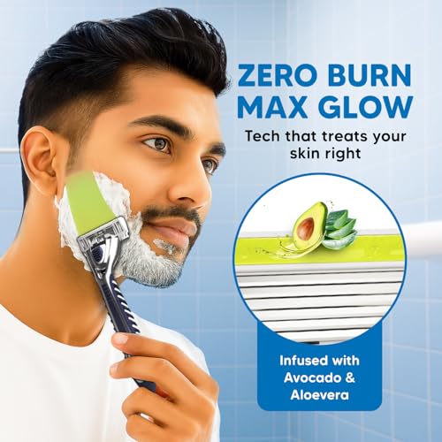 LetsShave Pro 6 Plus Lite Manual Shaving Razor Blades Refills (Cartridge), Pack of 4, World's First 6-Blade & Precison Back Blade with Argan Oil & Aloe Vera Infused Moisture Bar, Blades for Men - Image 4