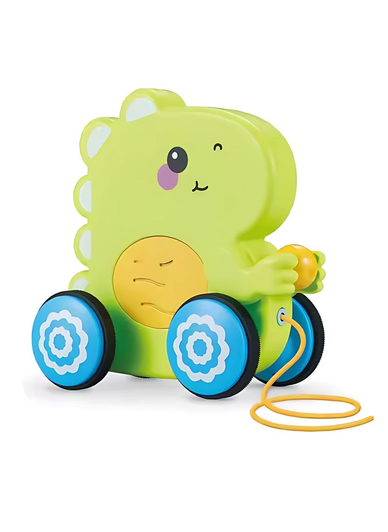 Twisoo Twisoo Pull String Animal Car Toy – Educational Baby Push & Pull Toy with Music & Light, Fun Cartoon Design for Kids 6+ Months (Green).  - Image 2