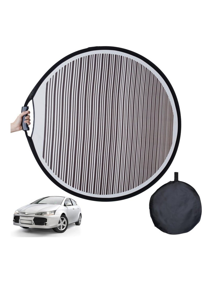 Excefore - Dent Reflector Board with Storage Bag, 80cm Striped Light Reflector Board, Flexible Foldable Dent Panel, Dent Fix Tool for Vehicle Door Scratch and Hail Damage Car Dent Check Tool, Black - Image 1