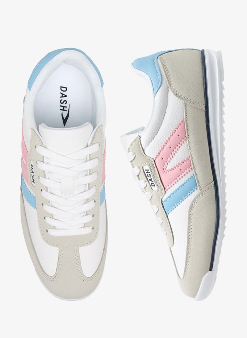 Dash Women Panelled Sneakers with Lace-Up Closure - Image 3