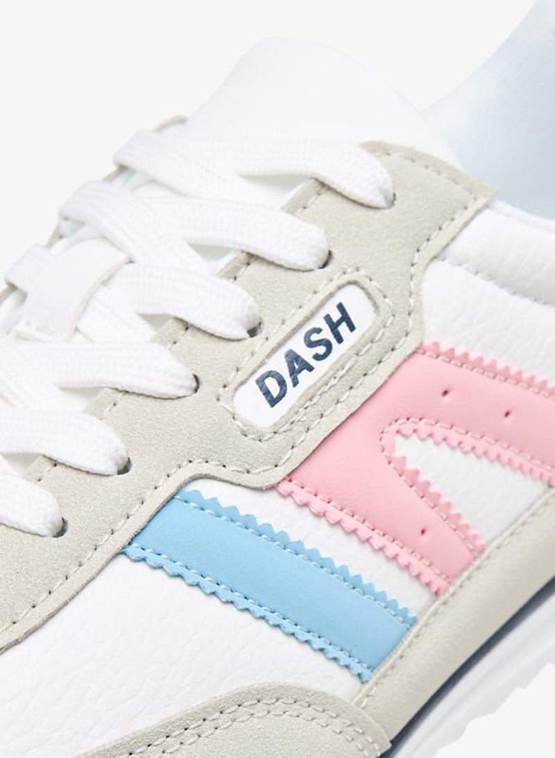 Dash Women Panelled Sneakers with Lace-Up Closure - Image 4