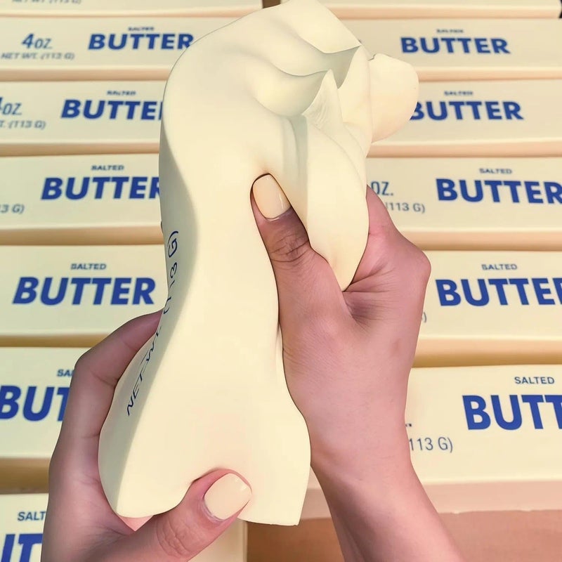 Giant Butter Squishy – Jumbo Squishy Butter Stick, Large & Mini Squeezy Butter Toy, 14oz Stress Relief Slow Rising Fun, Extra Large(14 OZ) - Image 5