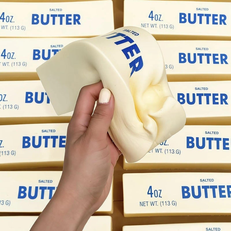 Giant Butter Squishy – Jumbo Squishy Butter Stick, Large & Mini Squeezy Butter Toy, 14oz Stress Relief Slow Rising Fun, Extra Large(14 OZ) - Image 4