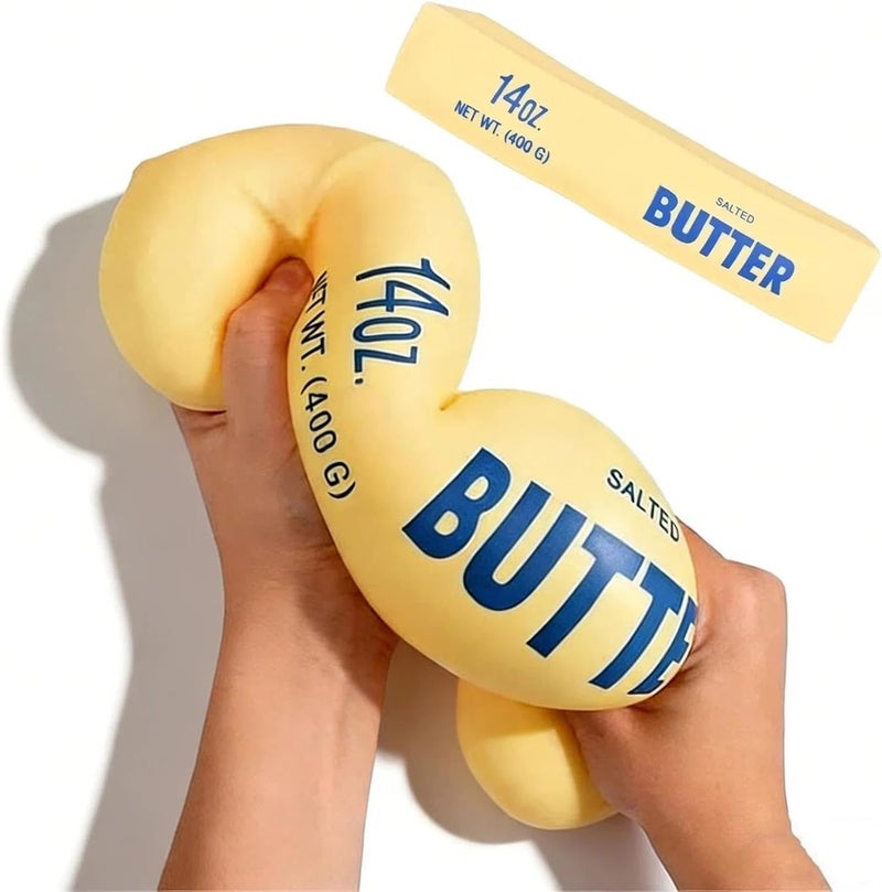 Giant Butter Squishy – Jumbo Squishy Butter Stick, Large & Mini Squeezy Butter Toy, 14oz Stress Relief Slow Rising Fun, Extra Large(14 OZ) - Image 1