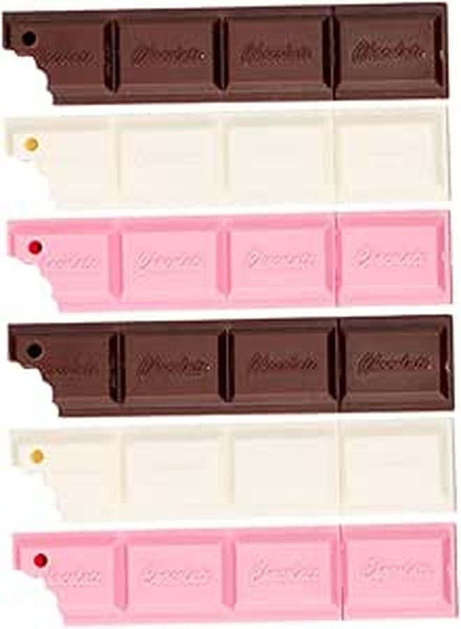 6Pcs Cartoon Chocolate Shape Ballpoint Pens Set Fun Creative Gel Ink School Office Supplies - Image 1