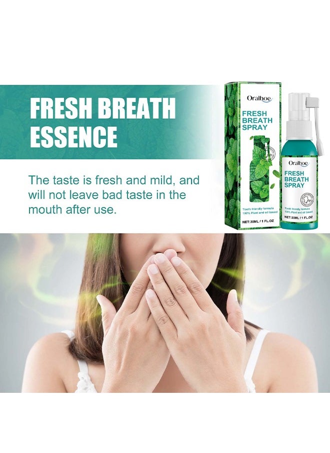 Fresh Breath Spray, Bad Breath Treatment For Adults, Dry And Bad Mouth Smell Removing Spray, Easy To Carry And Handy Fresh Breath Serum, 30ML