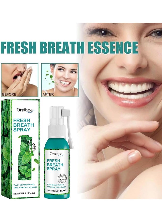 Fresh Breath Spray, Bad Breath Treatment For Adults, Dry And Bad Mouth Smell Removing Spray, Easy To Carry And Handy Fresh Breath Serum, 30ML