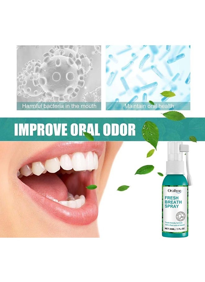 Fresh Breath Spray, Bad Breath Treatment For Adults, Dry And Bad Mouth Smell Removing Spray, Easy To Carry And Handy Fresh Breath Serum, 30ML