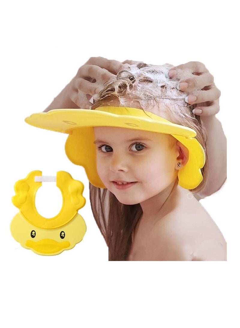 Baby Shower Cap Adjustable Silicone Shampoo Bath Cap Visor Cap Protect Eye Ear for Infants Toddlers Kids Children - Image 1