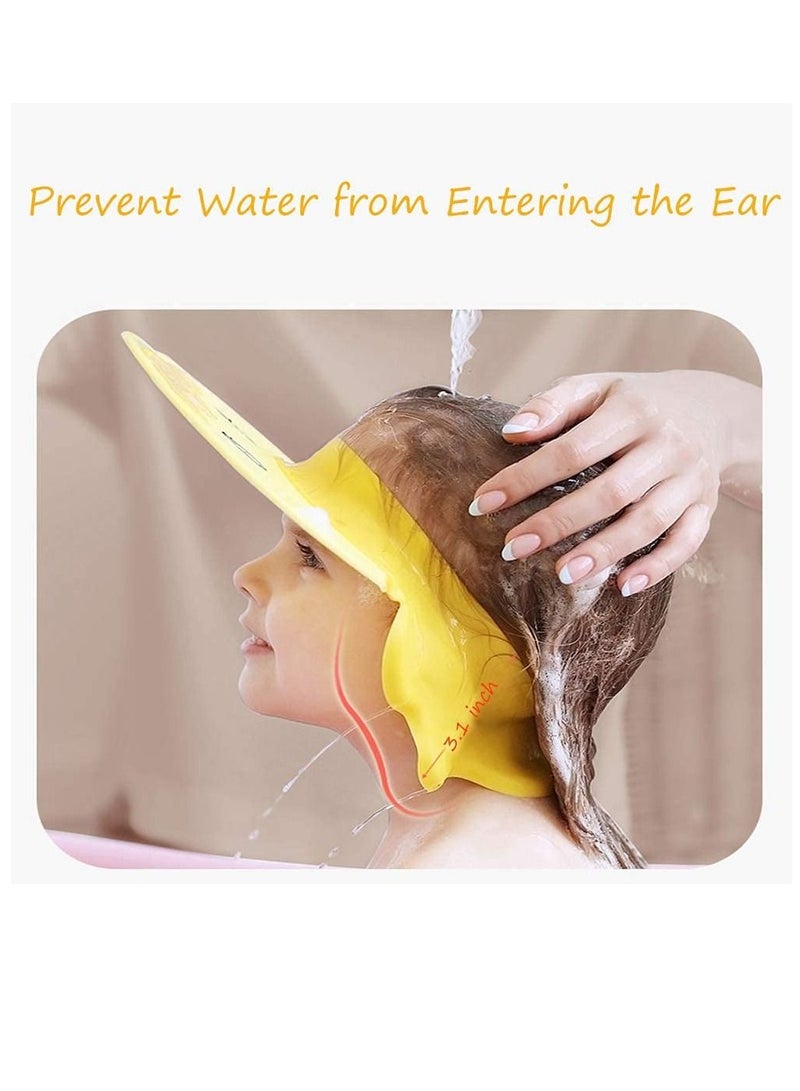 Baby Shower Cap Adjustable Silicone Shampoo Bath Cap Visor Cap Protect Eye Ear for Infants Toddlers Kids Children - Image 3