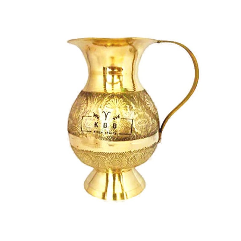 KBB إبريق نحاسي KBB مزخرف 125 لتر للديكور المنزلي هدية أدوات المائدة - Image 1