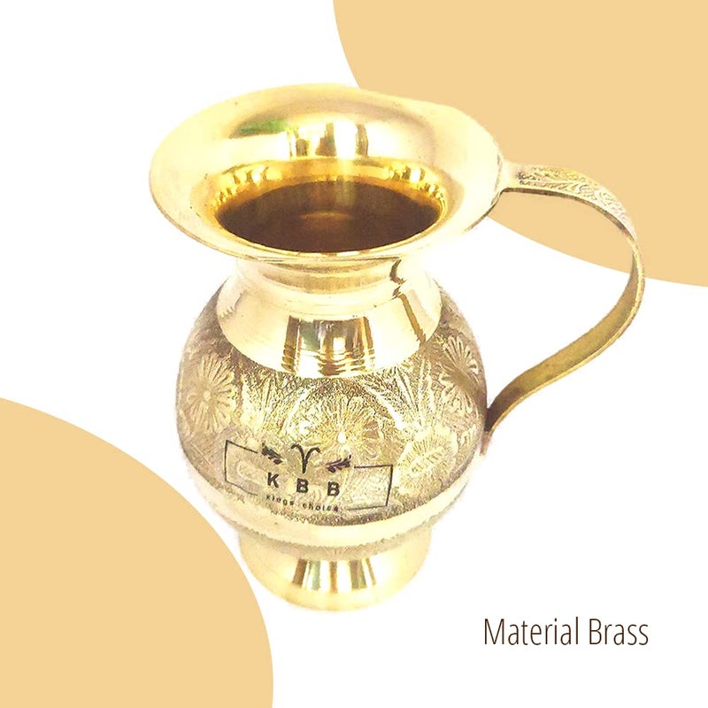 KBB إبريق نحاسي KBB مزخرف 125 لتر للديكور المنزلي هدية أدوات المائدة - Image 5