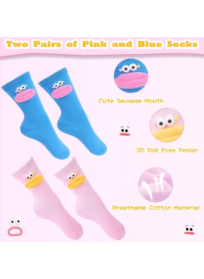 NajmStyle Funny Crazy Socks 2 Pairs Novelty Cartoon Socks for Boys and Girls, Colorful and Cute, Perfect for Gag Gifts, Party Favors, Birthday Presents, and Fun Everyday Wear - Image 3