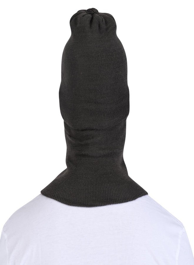 Queen Style Men's Full-Face Cold Weather Woolen Monkey Cap - Single Pack (in, Alpha, Free Size, Standard, Dark Grey) - Image 5