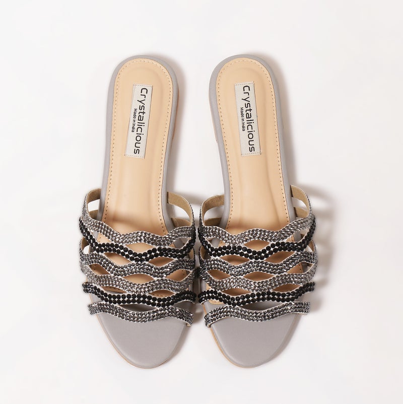 Crystalicious Aarna 2.0 Rhinestone Flats Handcrafted by Artisticas Cruelty-Free Glamour for Day-to-Night Elegance - Image 2