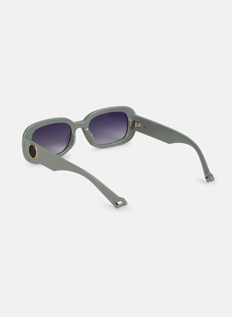 Haute Sauce Polarized Full Rim Rectangle Sunglasses For Women