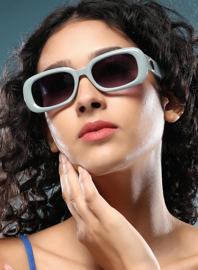 Haute Sauce Polarized Full Rim Rectangle Sunglasses For Women