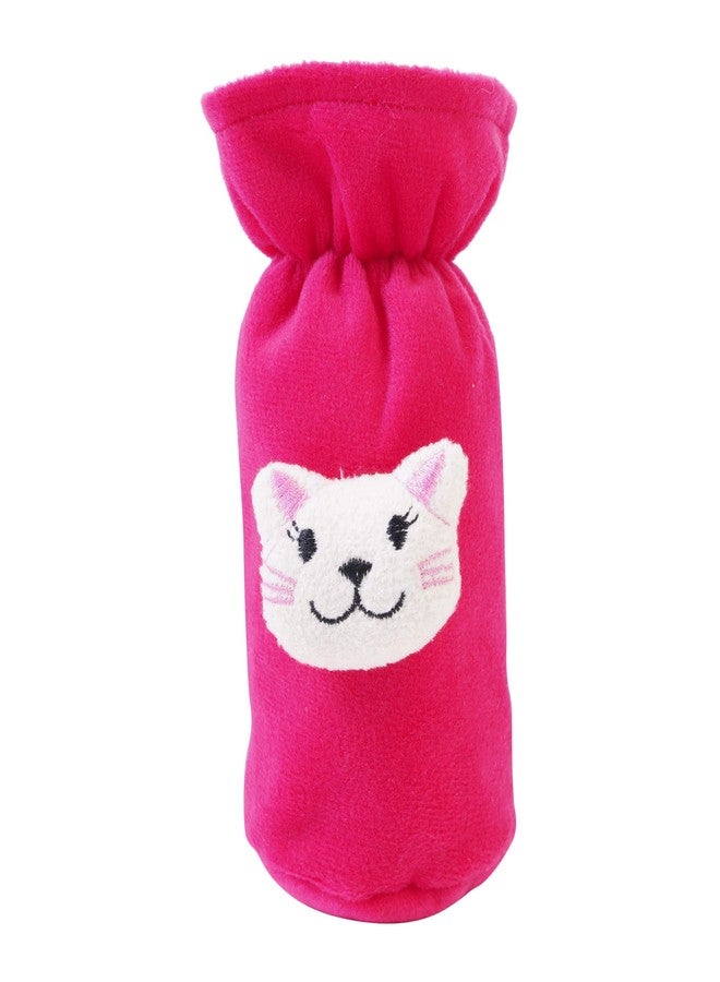 MW PRINTS Soft Plush Stretchable Baby Feeding Bottle Cover with Easy to Hold Strap |Suitable for 60ml-140ml Baby Feeding Bottle Cover Pack of 2 (Baby Pink & Red) - Image 2
