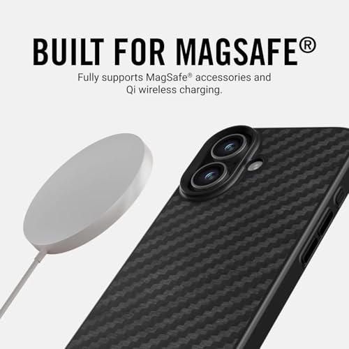 The Ridge Ridge Case Compatible with iPhone 17 - Compatible with MAGSAFE & Wireless Charging, Aluminum Control Buttons, Dual-Layer Construction, TPU Bumper with Drop Protection (Carbon) - Image 2