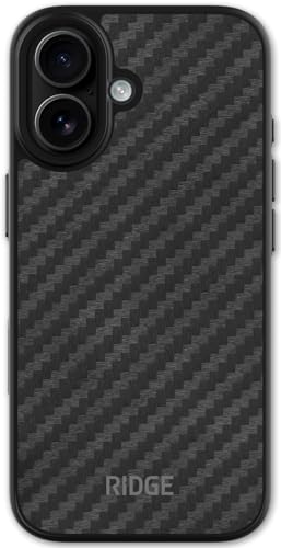 The Ridge Ridge Case Compatible with iPhone 17 - Compatible with MAGSAFE & Wireless Charging, Aluminum Control Buttons, Dual-Layer Construction, TPU Bumper with Drop Protection (Carbon) - Image 1