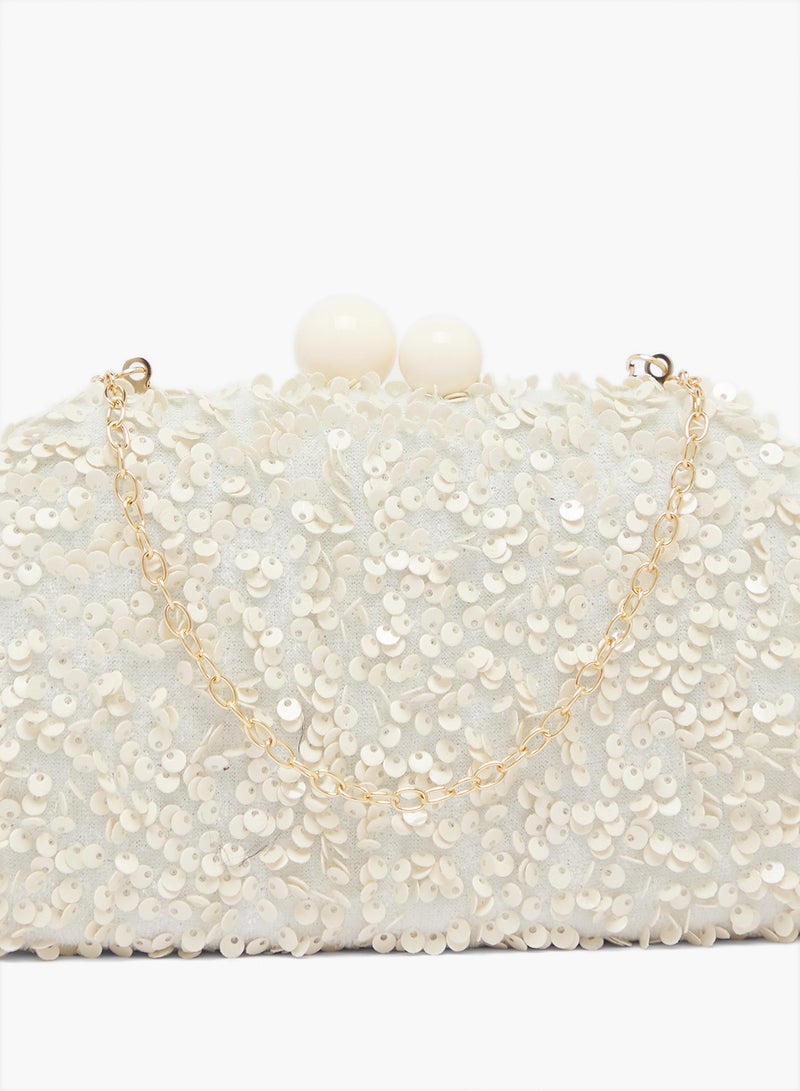 GLAMOROUS Embellished Sequin Clutch Bag - Image 4