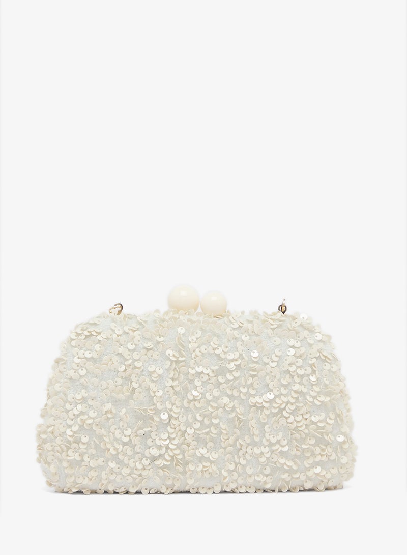 GLAMOROUS Embellished Sequin Clutch Bag - Image 1