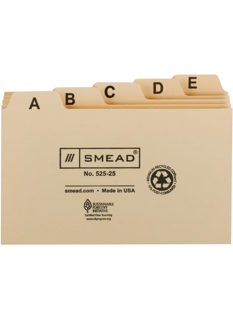 Smead Smead Card Guide Plain 15Cut Tab AZ 5 W x 3 H Manila 25 per Set 55076  - Image 1
