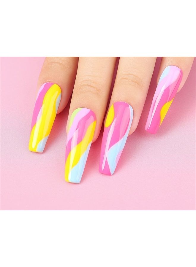 AIMEILI Soak Off U V LED Hot Pink Gel Nail Polish - Neon Peachy Pink (056) 10ml - Image 3